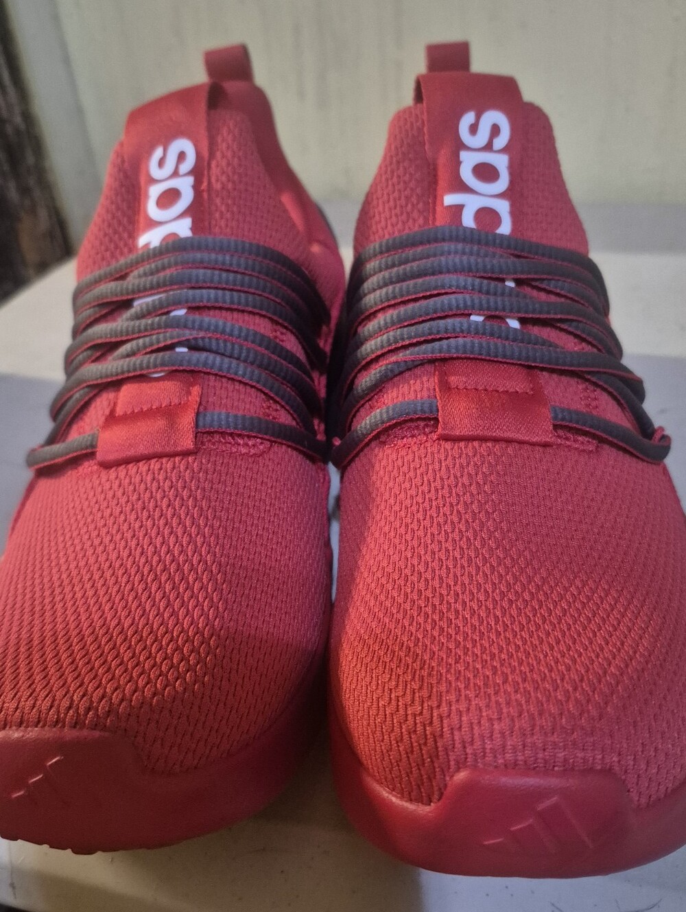 adidas Red Slip-On Training Shoes with Black Laces. Box 40